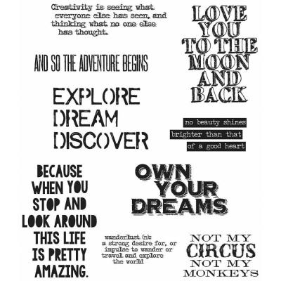 Stampers Anonymous Tim Holtz Cling Stamps - Life Quotes